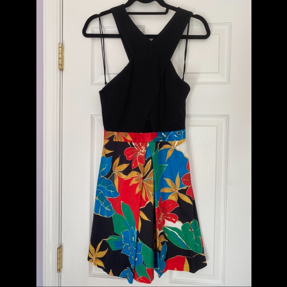 Alice + Olivia Tropical Minidress with cutouts
